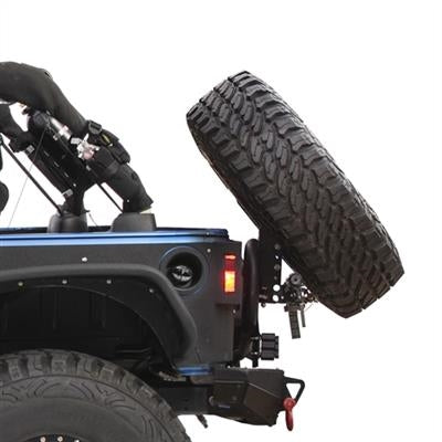 SmittyBilt Slant Back Tire Mount for 2007-18 Jeep Wrangler JK 2 - 4 Door Models