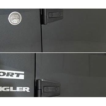 Smittybilt Door Hinges (Black) for 2007-2018 Jeep Wrangler JK 2 - 4 Door Models