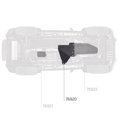 SmittyBilt XRC Transfer Case Skid Plate in Black for 2007-18 Jeep Wrangler JK 2 and 4 Doors & Unlimited Models 76920