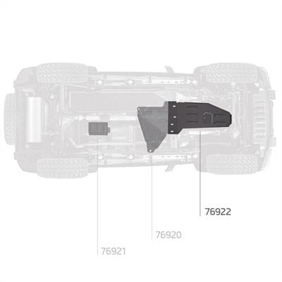 SmittyBilt XRC Transmission Skid Plate in Black for 2007-18 Jeep Wrangler JK 2 and 4 Doors & Unlimited Models 76922