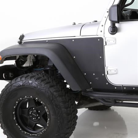 SmittyBilt XRC Front Armor Skins in Black for 2007-18 Jeep Wrangler JK 2 Door & Unlimited 4 Door Models 76980