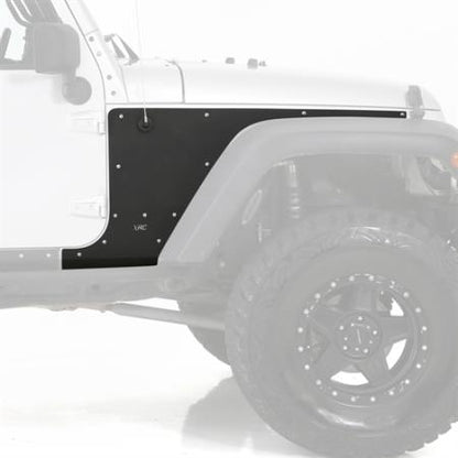 SmittyBilt XRC Front Armor Skins in Black for 2007-18 Jeep Wrangler JK 2 Door & Unlimited 4 Door Models 76980