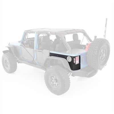 SmittyBilt XRC Rear Quarter Panel Armor Skins in Black For 2007-18 Jeep Wrangler JK Unlimited 4 Door Models 76982