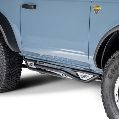 Smittybilt Apollo Rock Sliders with Steps for 2021-C Ford Bronco 2 Door Models 78733