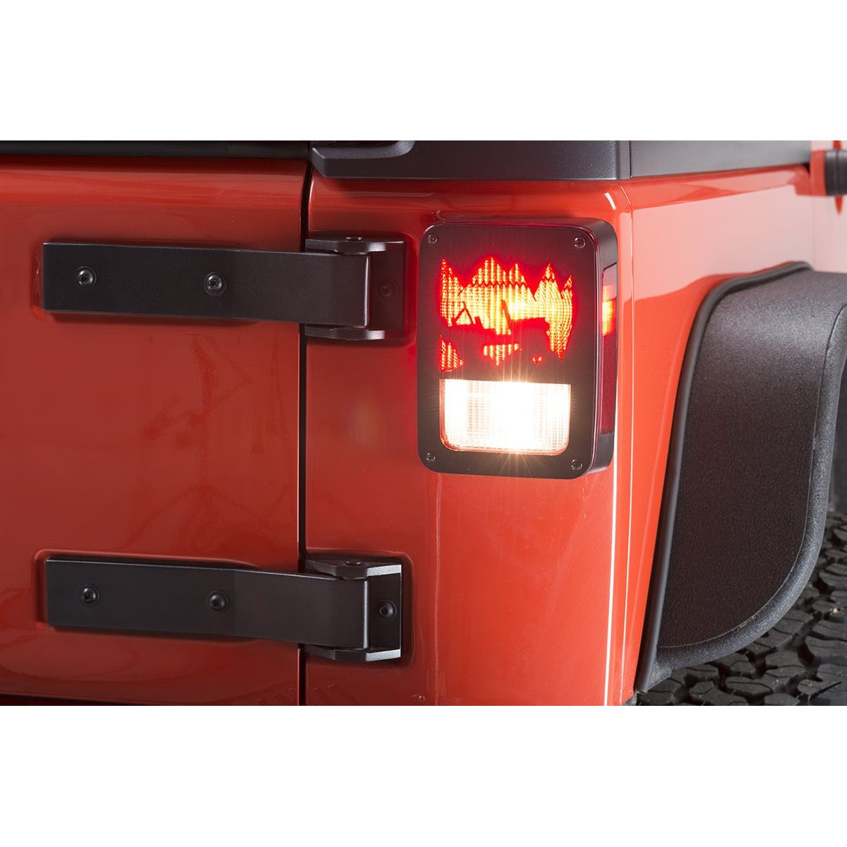 Kentrol Heritage Tail Light Cover for 07-18 Jeep Wrangler JK