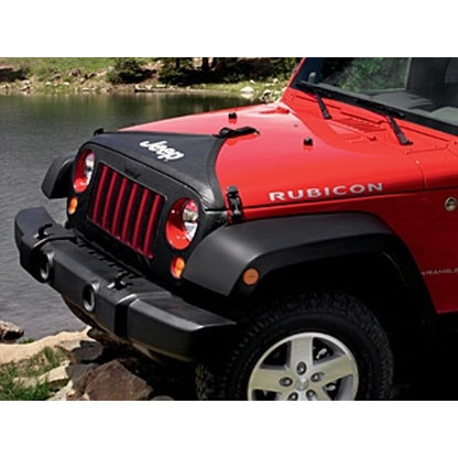 Mopar Grille - Hood Scoop - Bumper Cover Kit (Black) for 07-18 Jeep Wrangler JK 82210318AB