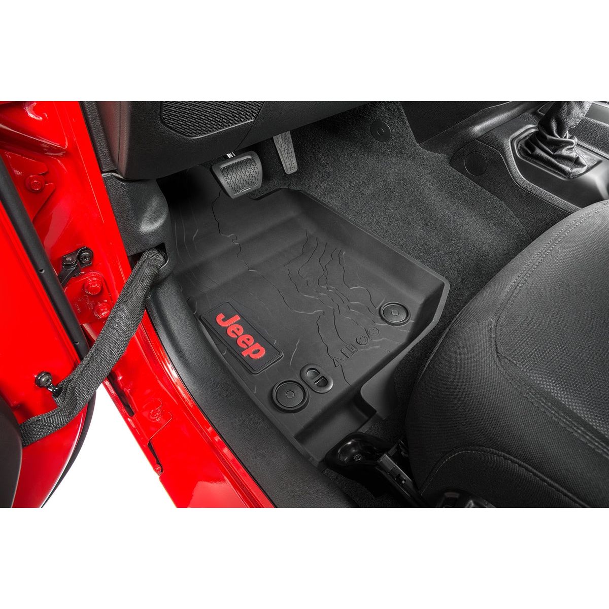 Mopar All-Weather Front & Rear Floor Liner Set For JL 2 Door Models 82216625AB