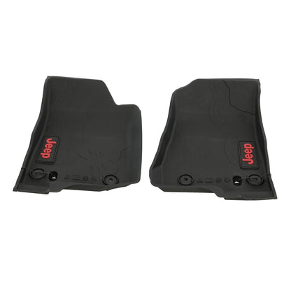 Mopar All Weather Floor Liners with Red Logo for 2020-C Jeep Gladiator JT