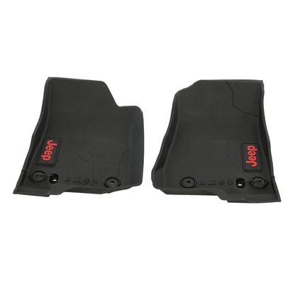 Mopar All Weather Floor Liners with Red Logo for 2020-C Jeep Gladiator JT 82216629AA