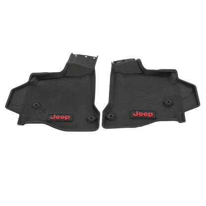Mopar All Weather Floor Liners with Red Logo for 2020-C Jeep Gladiator JT