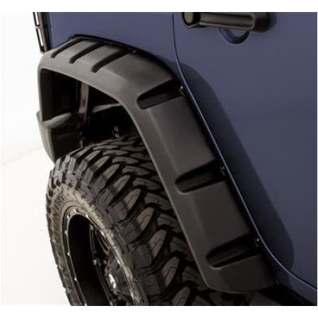Rampage Rivet Style Fender Flare Set (Black) for 07-19 Jeep Wrangler JK