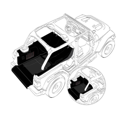 Smittybilt G.E.A.R Rear Cargo Liner (Black) for 18-C Jeep Wrangler JL 4 Door Models