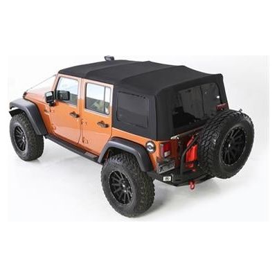 Smittybilt Premium Replacement Soft Top (Black Diamond) for 10-18 Jeep Wrangler JKU 4 Door Models 9086235