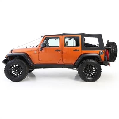 Smittybilt Premium Replacement Soft Top (Black Diamond) for 10-18 Jeep  Wrangler JKU 4 Door Models 9086235