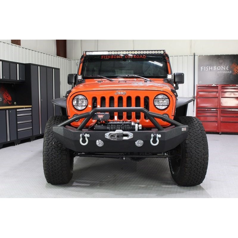 Fishbone Front Full Width Winch Bumper for 2007-2018 Rubicon and UnlimitedJK FB22068