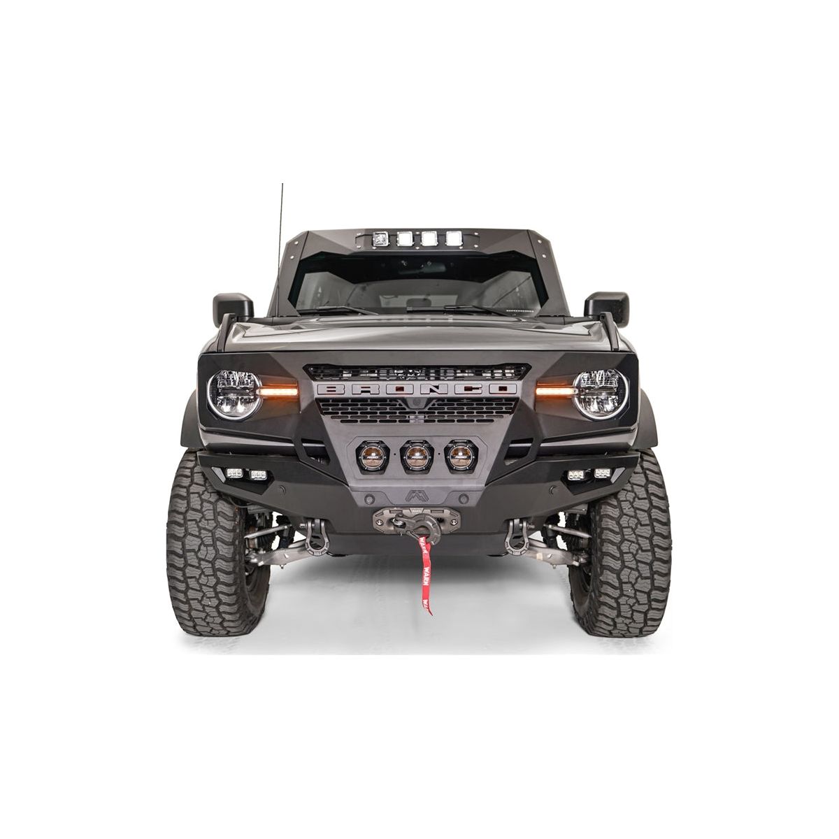 Fab Fours Front Grumper Bumper (Black) for 21-Current Ford Bronco 2 - 4 Door Models GR5200-1