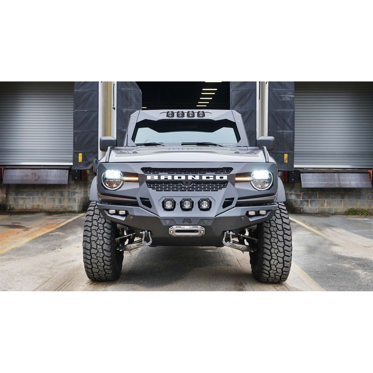 Fab Fours Front Grumper Bumper (Black) for 21-Current Ford Bronco 2 - 4 Door Models GR5200-1