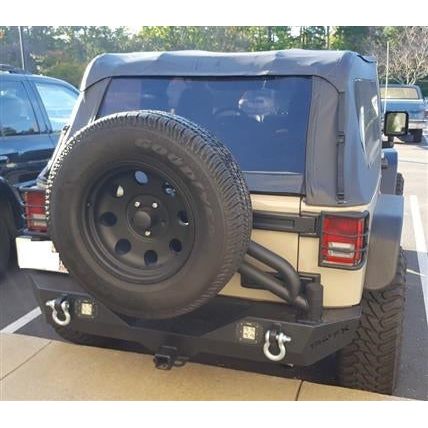 TrailFX Jeep  LED Rear Bumper With Tire Carrier for 2007-2018 JK