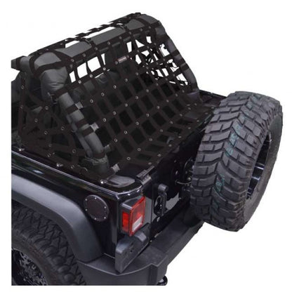 Dirtydog 4X4 Netting 3pc Kit Spiderweb Sides for Jeep Wrangler Unlimited JK cargo