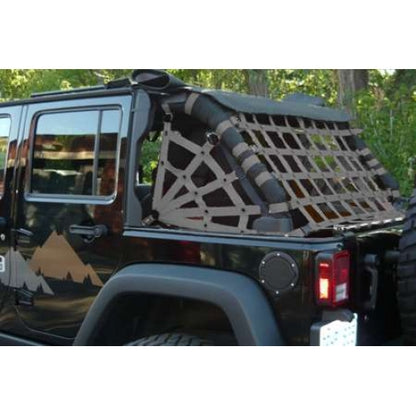 Dirtydog 4X4 Netting 3pc Kit Spiderweb Sides for Jeep Wrangler Unlimited JK cargo