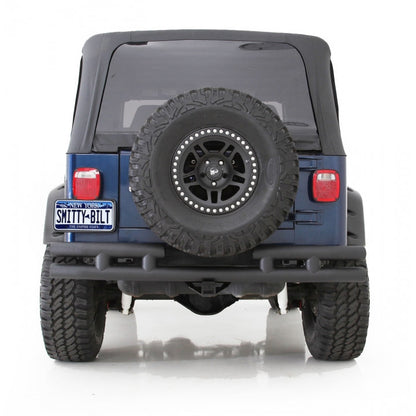 Smittybilt Tubular Jeep Rear Bumper (Textured Black - Powder Coat) (Black) for 07-18 JK JB48-RT