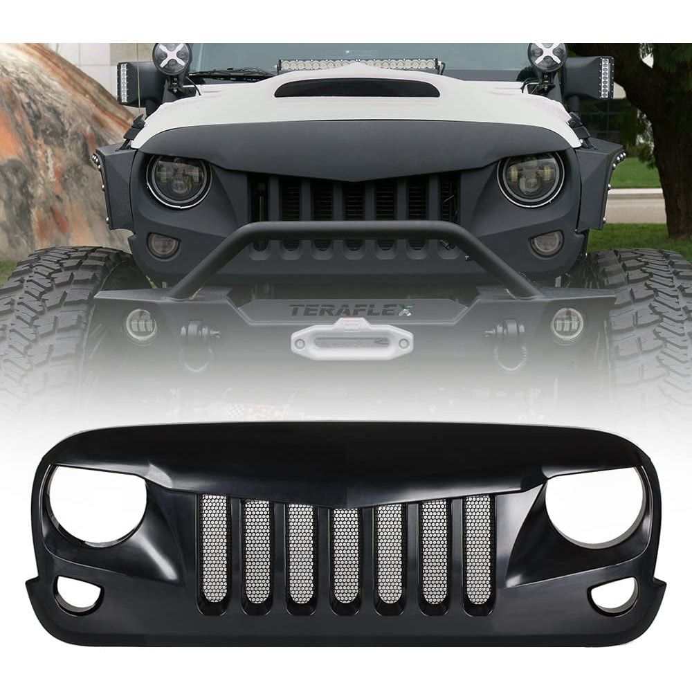 Eagle Eye Grille Grid Grill with Mesh Insert (Matte Black) for Jeep ...