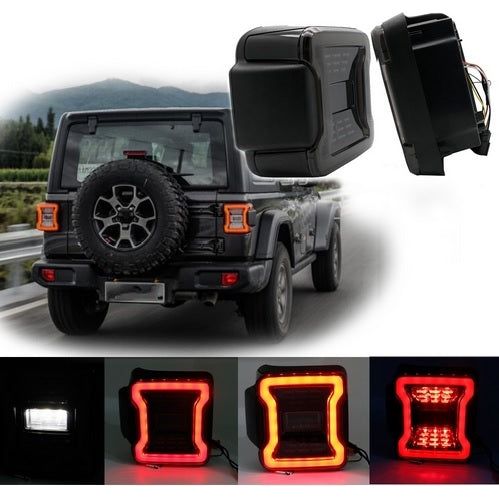 NVE Off Road LED Blackout Series Tail Lights for 18-C Jeep Wrangler JL-JLU