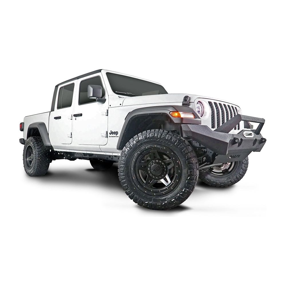 TrailFX Bumper Full Width with Skid Plate and Winch Mount for 2018-C JL - Gladiator JT JL07T