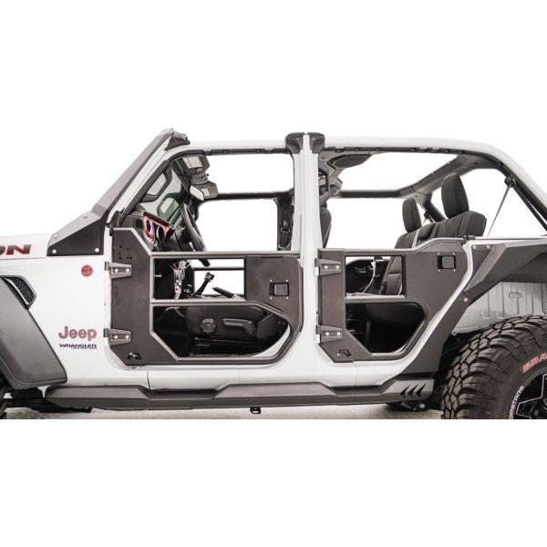 Fab Fours Rear Half Tube Door (Matte Black) for 18-C JL - Gladiator JT JL1033-1