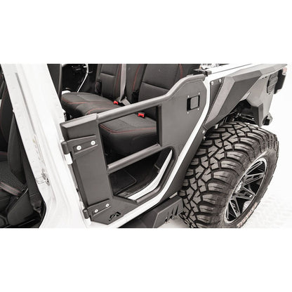 Fab Fours Rear Half Tube Door (Matte Black) for 18-C JL - Gladiator JT JL1033-1