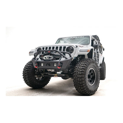 Fab Fours Stubby front Bumper Pre-Runner Guard (Matte Black) for 07-C JK - JL - Gladiator JT JL18-B4752-1