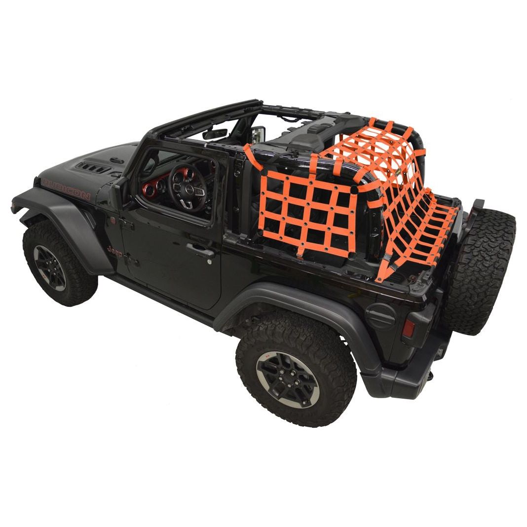 Dirtydog 4X4 Netting 4pc Kit Cargo Sides for 2018-C Jeep Wrangler JL 2 Door  Models