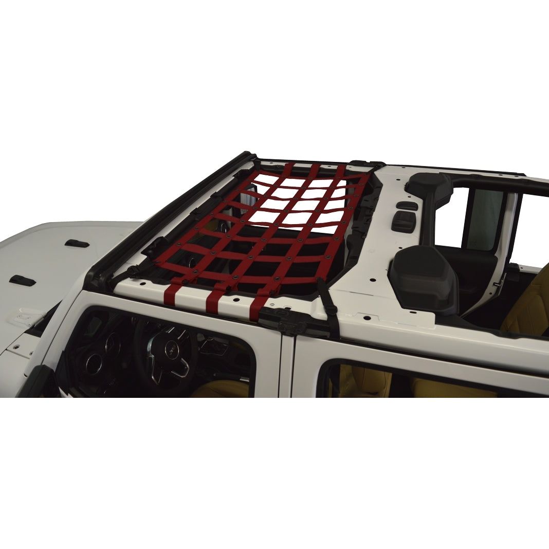 Dirtydog Front Seat Netting - for Jeep JLU 4 door Models