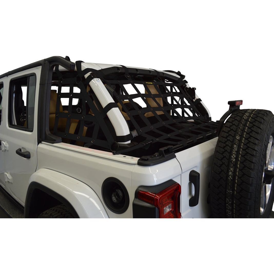 Dirtydog 4X4 Netting 3pc Kit Cargo Sides - for Jeep JLU 4 door