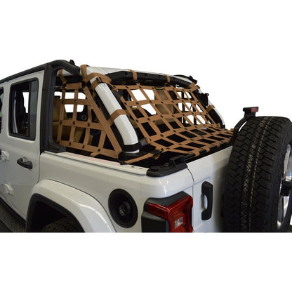 Dirtydog 4X4 Netting 3pc Kit Cargo Sides - for Jeep JLU 4 door