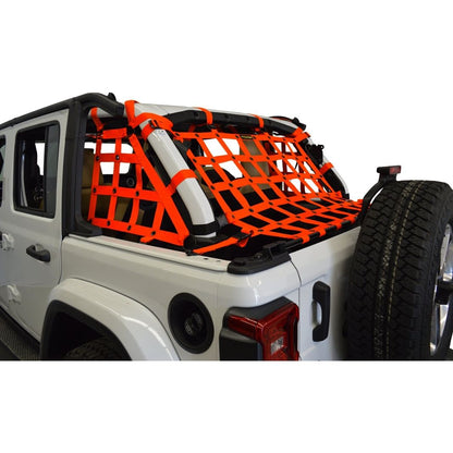 Dirtydog 4X4 Netting 3pc Kit Cargo Sides - for Jeep JLU 4 door