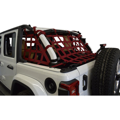 Dirtydog 4X4 Netting 3pc Kit Cargo Sides - for Jeep JLU 4 door