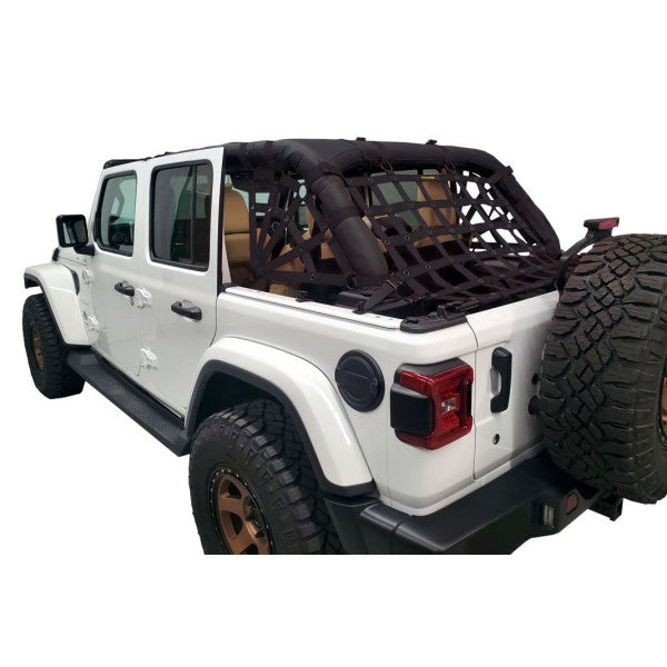 Dirtydog 4X4 Netting 3pc Kit Spider Sides - for Jeep JLU 4 Door