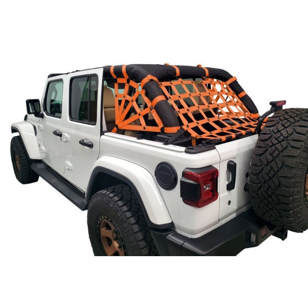 Dirtydog 4X4 Netting 3pc Kit Spider Sides - for Jeep JLU 4 Door