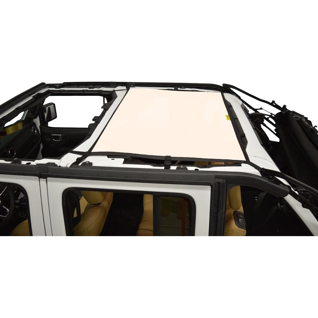 Dirtydog 4X4 Sun Screen Rear - for 18-C Jeep Wrangler JLU 4 Door Models (Select color)