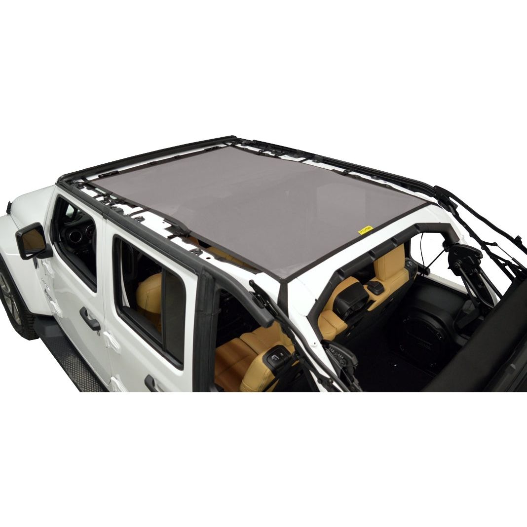 Dirtydog 4X4 Sun Screen Safari Style Front and Rear - for 18+ Jeep Wrangler JLU 4 Door Models (Select your color)