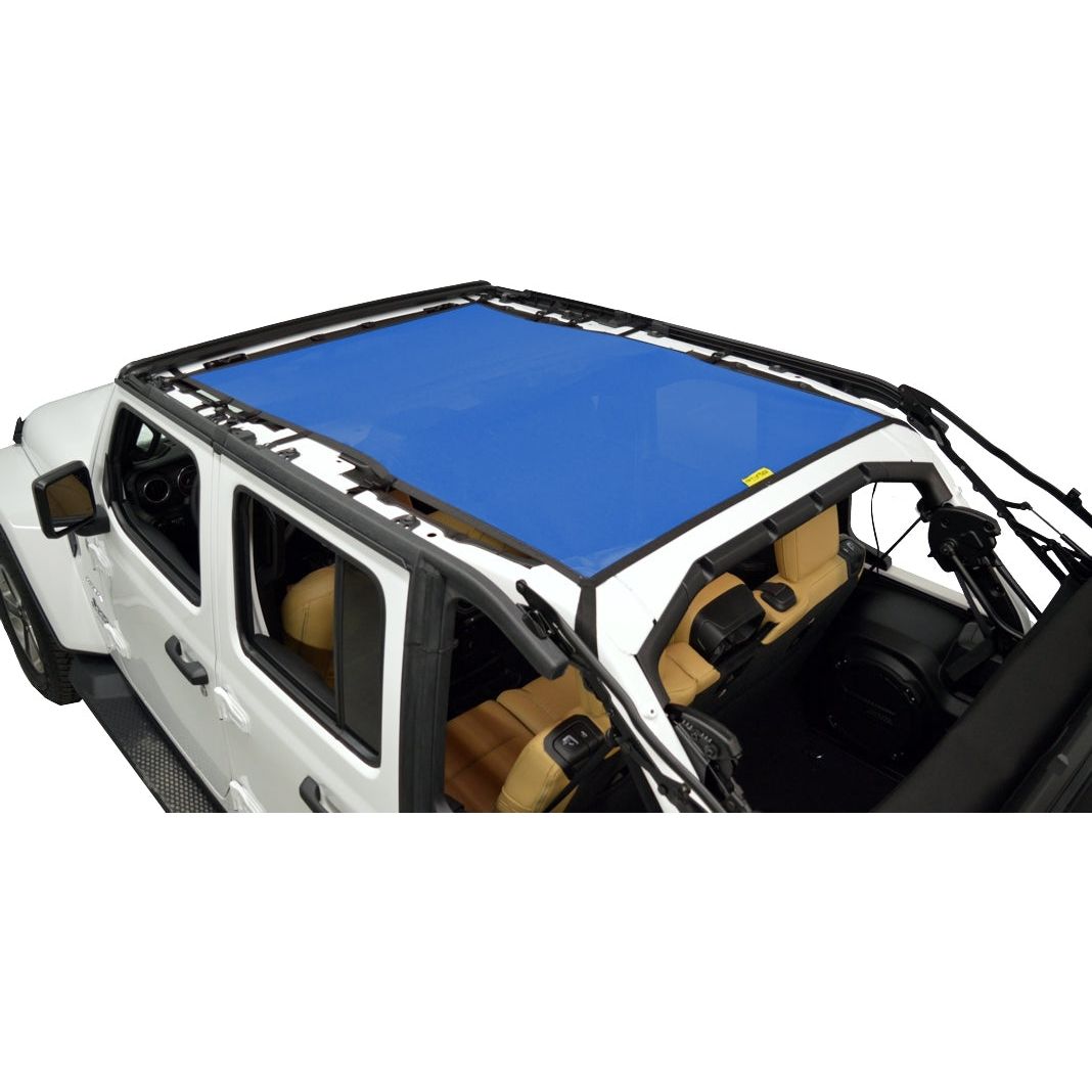 Dirtydog 4X4 Sun Screen Safari Style Front and Rear - for 18+ Jeep Wrangler JLU 4 Door Models (Select your color)