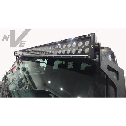 NVE Off Road Carbon Black LED Light Bar 52" + Brackets + Wire - White & Amber -  (07-18 JK-JKU)