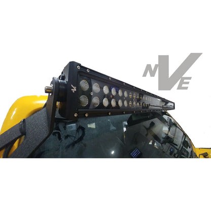 NVE Off Road Carbon Black LED Light Bar 52" + Brackets + Wire - White & Amber -  (07-18 JK-JKU)