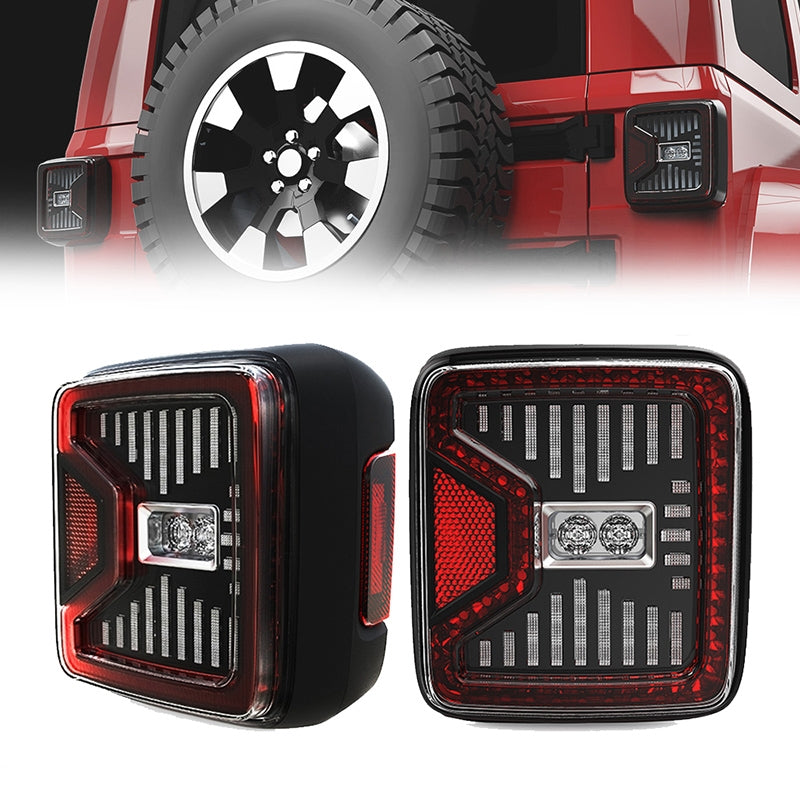 NVE Off Road LED Tail Lights for 2018-C Jeep Wrangler JL - JLU NVE20JL