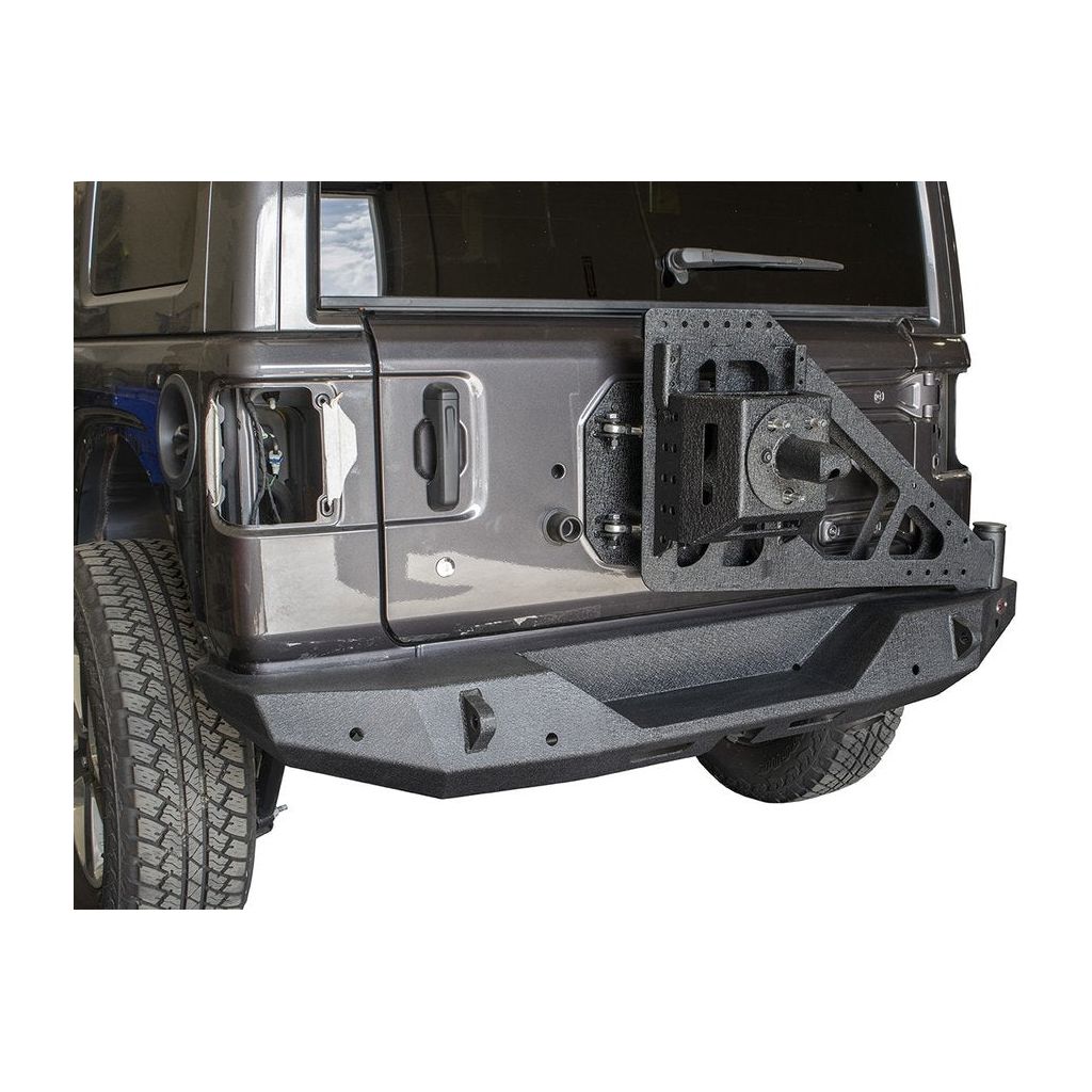DV8 Offroad Tire Carrier Rear Bumper for 18-C Jeep Wrangler JL