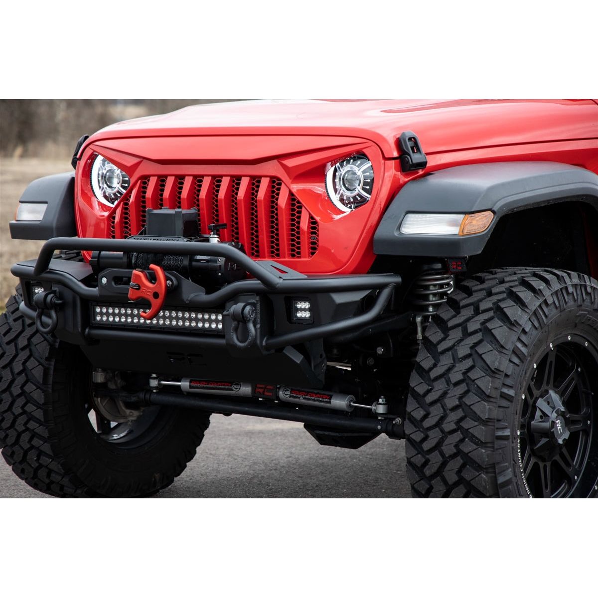 Rough Country 9 Inch DRL Halo LED Headlights (Wrangler JL/JLU