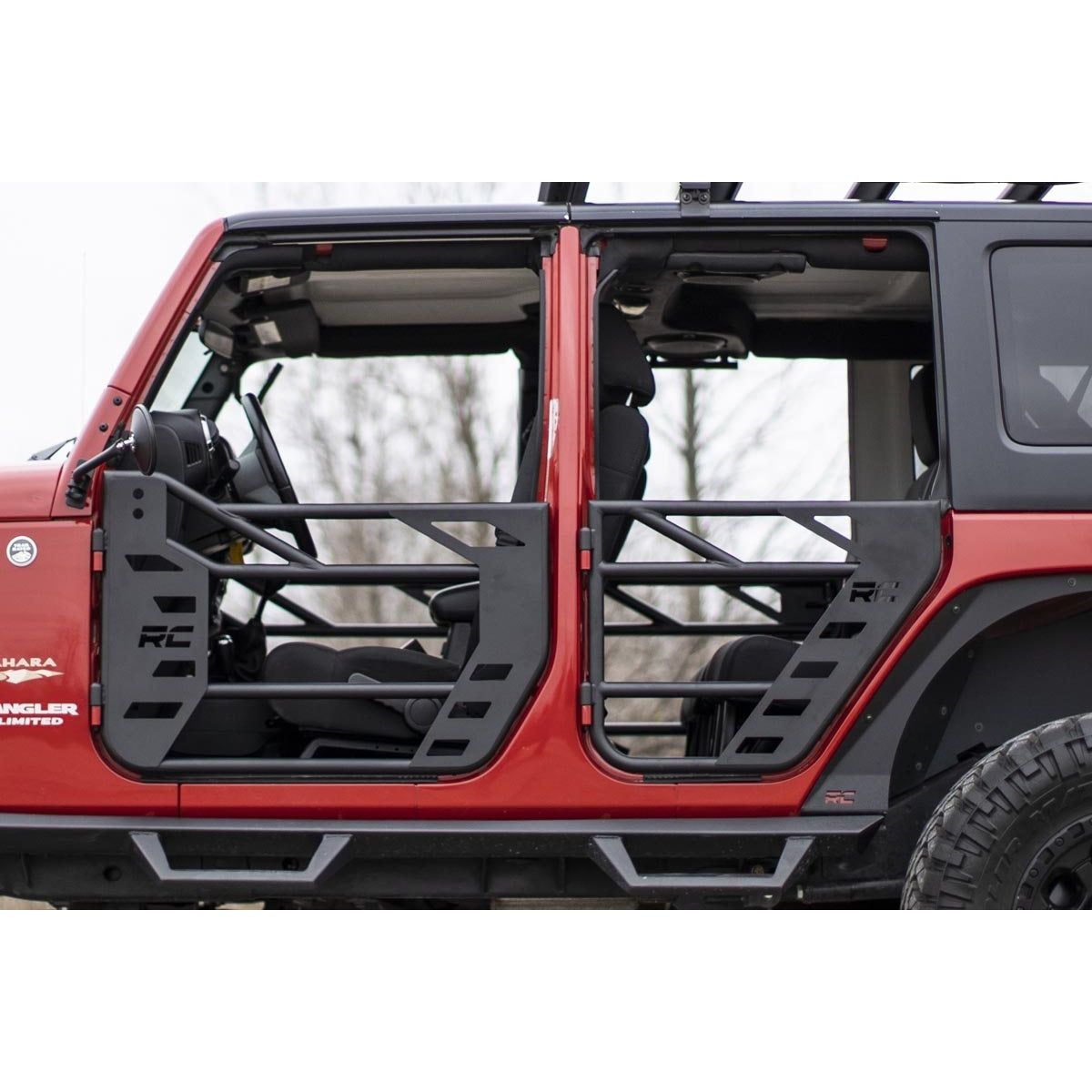 Rough Country Tubular Doors (Front and Rear) for 2007-2018 Jeep Wrangler JK RCS10588