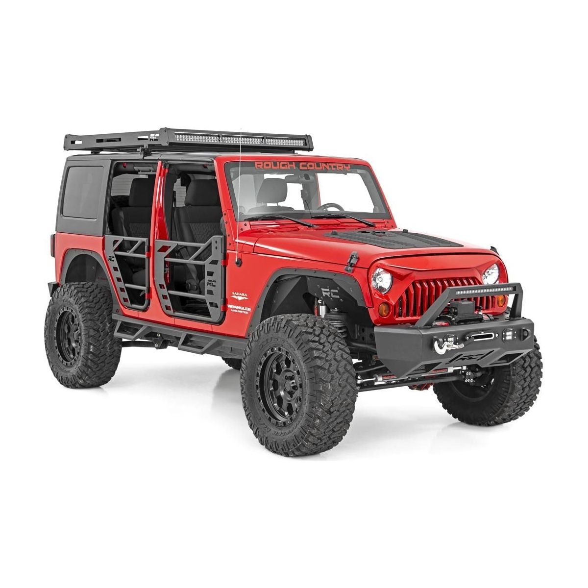 Rough Country Tubular Doors (Front and Rear) for 2007-2018 Jeep Wrangler JK RCS10588