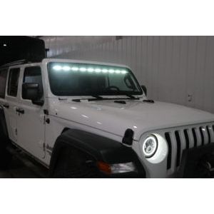 mPower One-Piece Interior Amber-White LED Light Bar for 2018-C Jeep Wrangler JL - Gladiator JT RTL-ENFWB00001